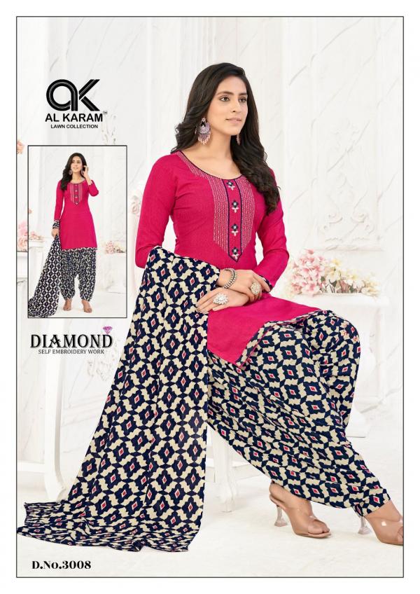 Al karam Diamond Vol-3 Soft Cotton Designer Dress Material